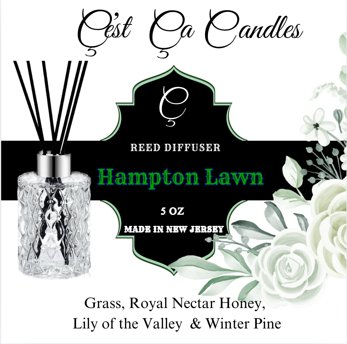 Hampton Lawn Reed Diffuser 5 oz (142 g)